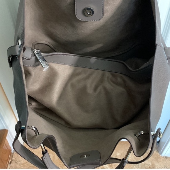 Sondra Roberts Squared Vegan Large Leather Shoulder Bag Tote - Picture 6 of 8